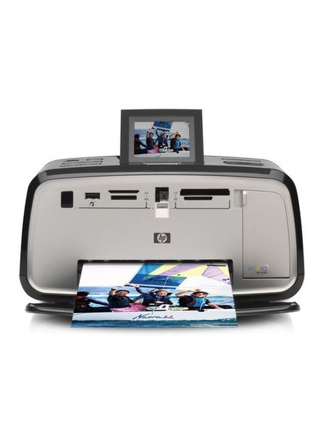 HEWLETT PACKARD - Photosmart A717 Compact Photo Printer With Print Function Black/Silver - Image 1
