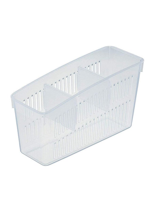 إيونتو صندوق تخزين ثلاجة المطبخ مع درج منفصل قابل للتعديل من 3 قطع أبيض 23.9 x 18.8 x 8.4Ø³Ù†ØªÙŠÙ…ØªØ± - Image 1