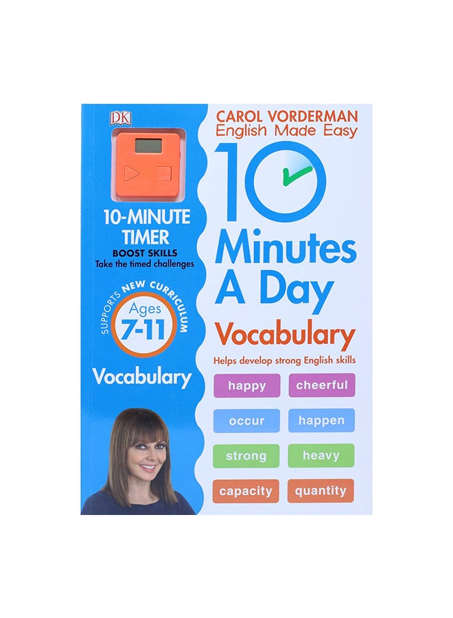 10 Minutes A Day Vocabulary: Helps Develop Strong English Skills: Ages 7-11 Paperback English by Carol Vorderman - 42156