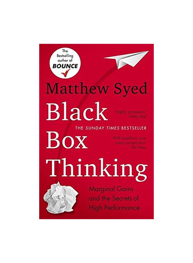 Black Box Thinking Paperback English by Matthew Syed - 07/04/2016 