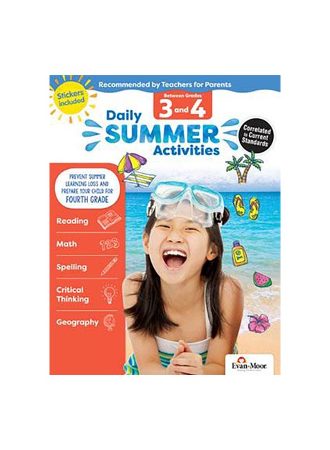 Daily Summer Activities: Between Grades 3 And 4 Paperback English by Evan-Moor Editor Team - 01 January 2018