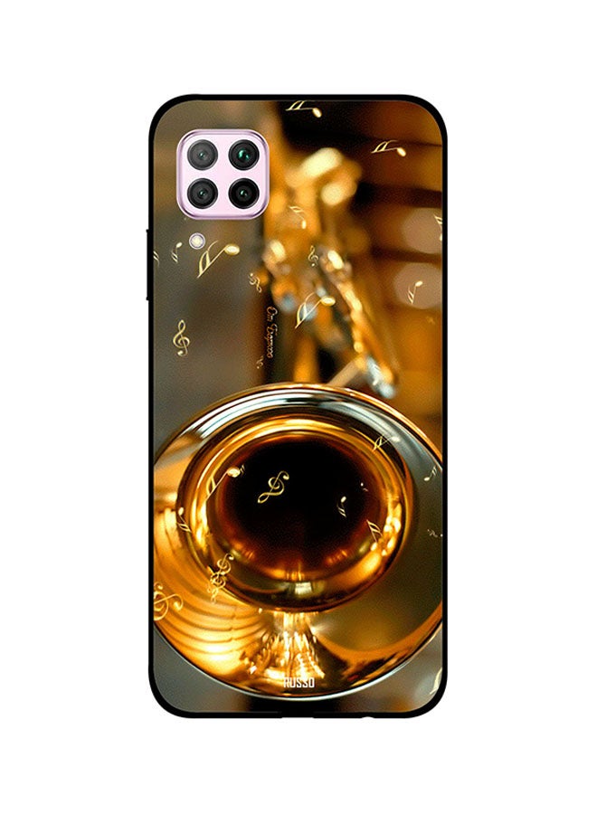 RUSSO Skin Snap Case Cover -for Huawei Nova 7i Trumpet Music Notes Trumpet Music Notes 