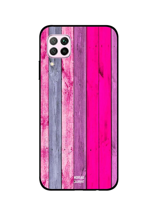 Moreau Laurent Skin Case Cover -for Huawei Nova 7i Full Pink & Grey Wooden Pattern Full Pink & Grey Wooden Pattern