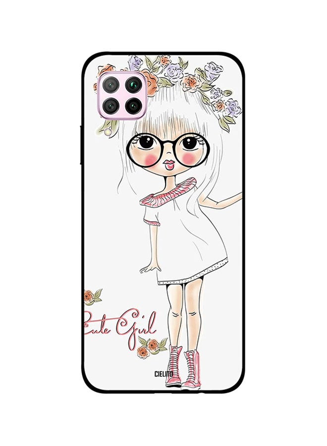 CIELITO Skin Case Cover -for Huawei Nova 7i Cute Girl With Flowers On Head Cute Girl With Flowers On Head