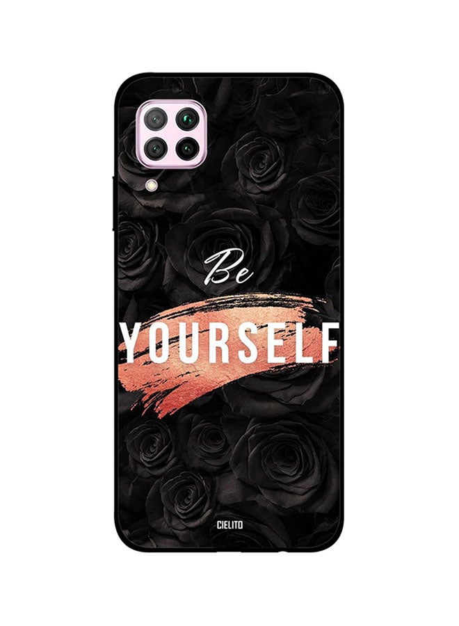 CIELITO Skin Case Cover -for Huawei Nova 7i Black Rose Design Be Yourself Black Rose Design Be Yourself