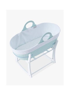 tommee tippee Sleepee Moses Basket With Stand - Mint Green/White  - Image 2