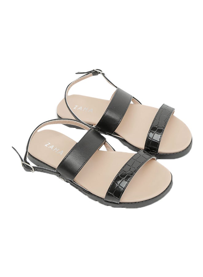 ZAHA - Baby Textured Sandals Black - Image 1
