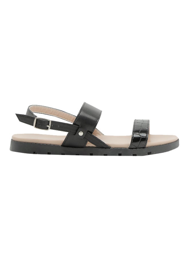 ZAHA - Baby Textured Sandals Black - Image 1