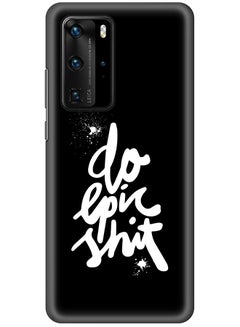 Stylizedd Huawei P40 Pro Case Slim Snap Basic Series Customized Mobile Cover Hard PC Shield Matte Finish Print Black  - Image 1