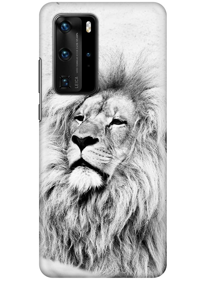 Stylizedd Hard PC Shield Matte Finish Slim Snap Basic Series Case Cover For Huawei P40 Pro Wise Lion - Image 1