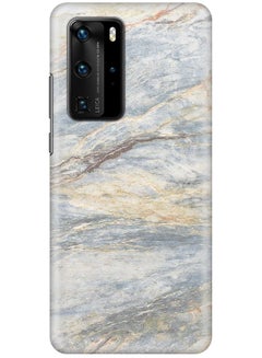 Hard PC Shield Matte Finish Slim Snap Basic Series Case Cover For Huawei P40 Pro Marble Print Grey Classic
