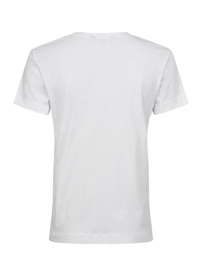 مودا تيشيرت بأكمام قصيرة وطبعة عبارة "bad boy" أبيض - Image 3