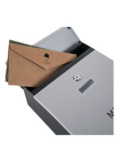 Generic Residential Front Door Wall Mounted Mailbox Grey 40 x 27centimeter  - Image 2