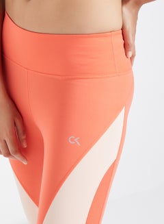 Calvin Klein Performance Colorblock Ankle Tights Hot Coral / Peach Bud  - Image 4