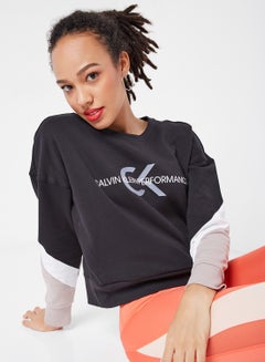 Calvin Klein Performance Colorblock Pattern Pullover Black/Grey/White  - Image 1