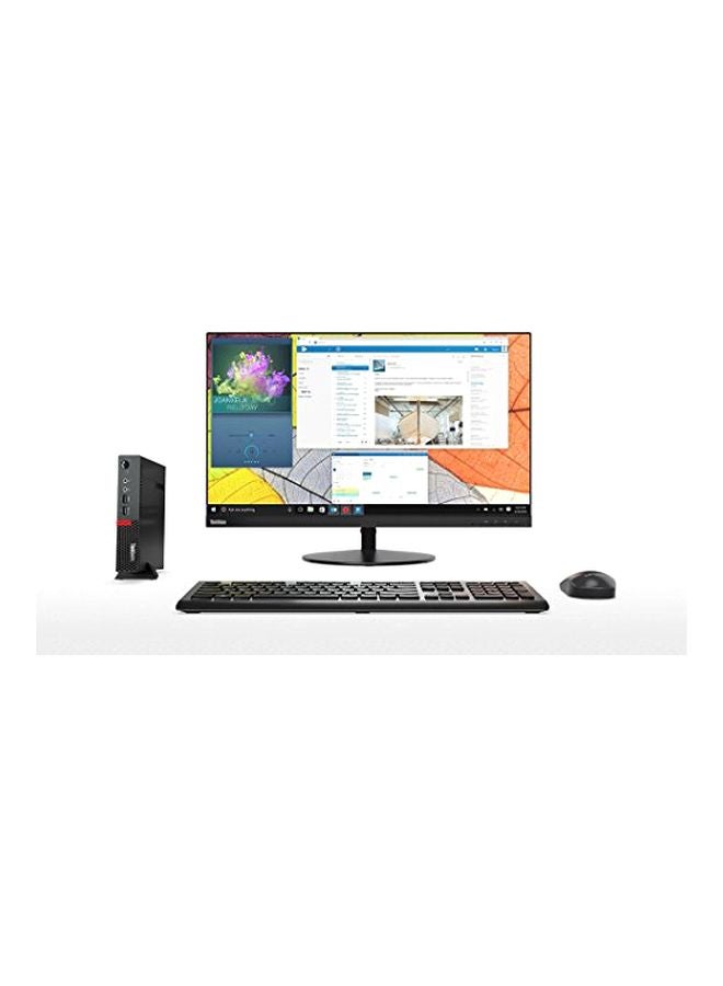 لينوفو - حاسوب رأسي ثينك سنتر M910q بمعالج كور  i7/ وذاكرة رام سعة 8 جيجابايت/ ومحرك أقراص SSD سعة 256 جيجابايت/ وبطاقة رسومات إنتل عالية الوضوح 630 أسود - Image 1