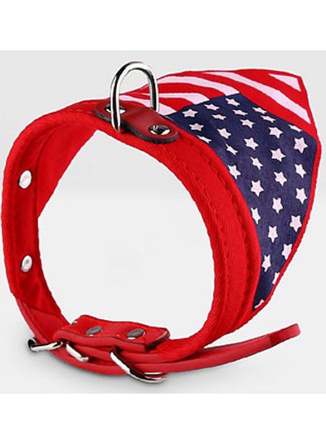 OUTAD Flag Pet Collar Adjustable Triangle Scarf red Syard - Image 2
