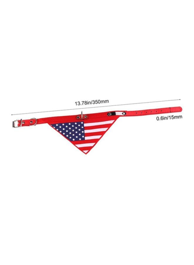 OUTAD Flag Pet Collar Adjustable Triangle Scarf red Syard - Image 3