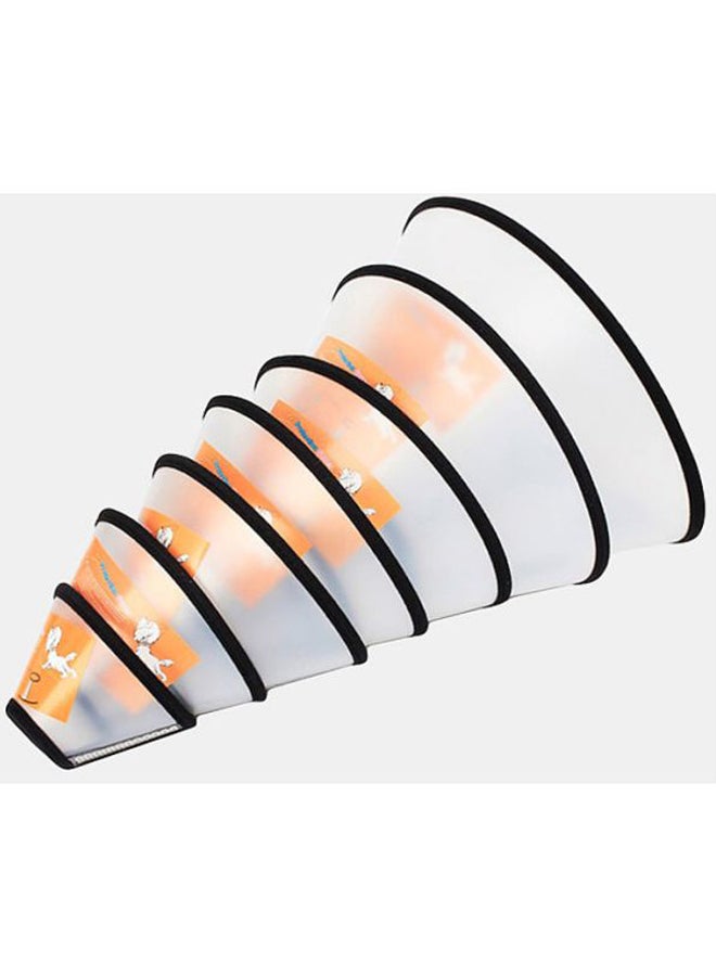 OUTAD Anti-Biting Grooming Protective Wound Healing Cone Collar Cover Clear/Black - Image 3