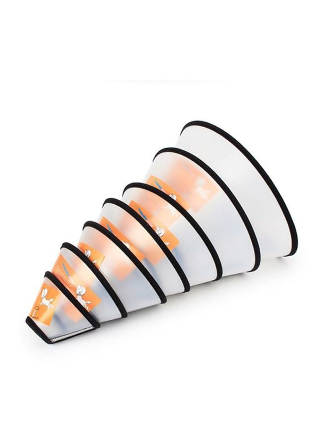 OUTAD - Anti-Biting Grooming Protective Wound Healing Cone Collar Cover Clear/Black - Image 1