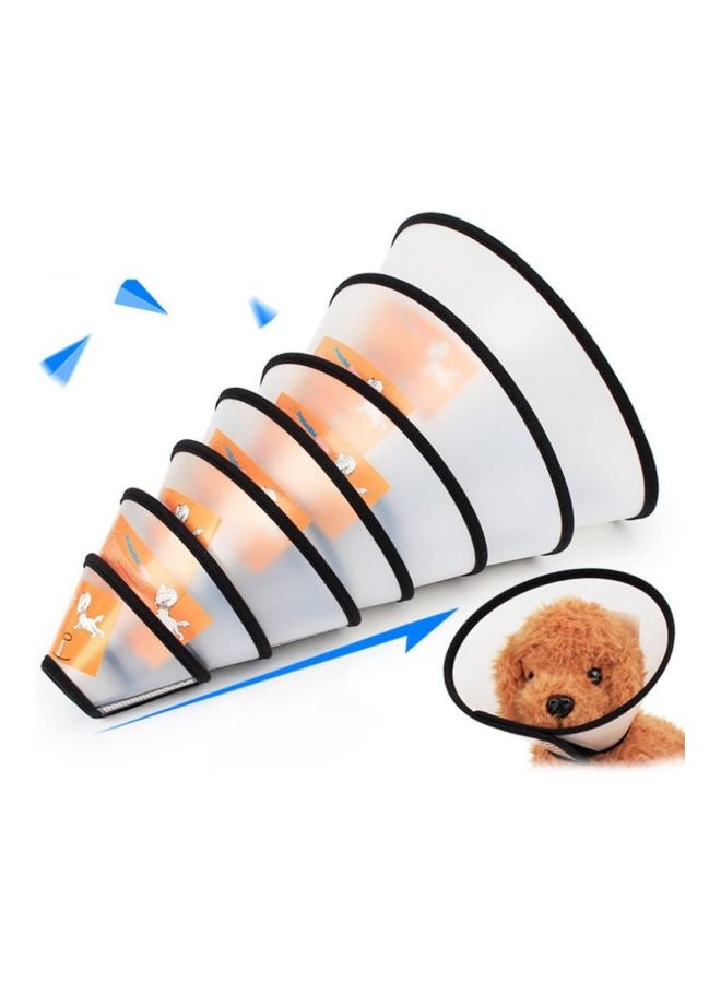 OUTAD - Anti-Biting Grooming Protective Wound Healing Cone Collar Cover Clear/Black - Image 1