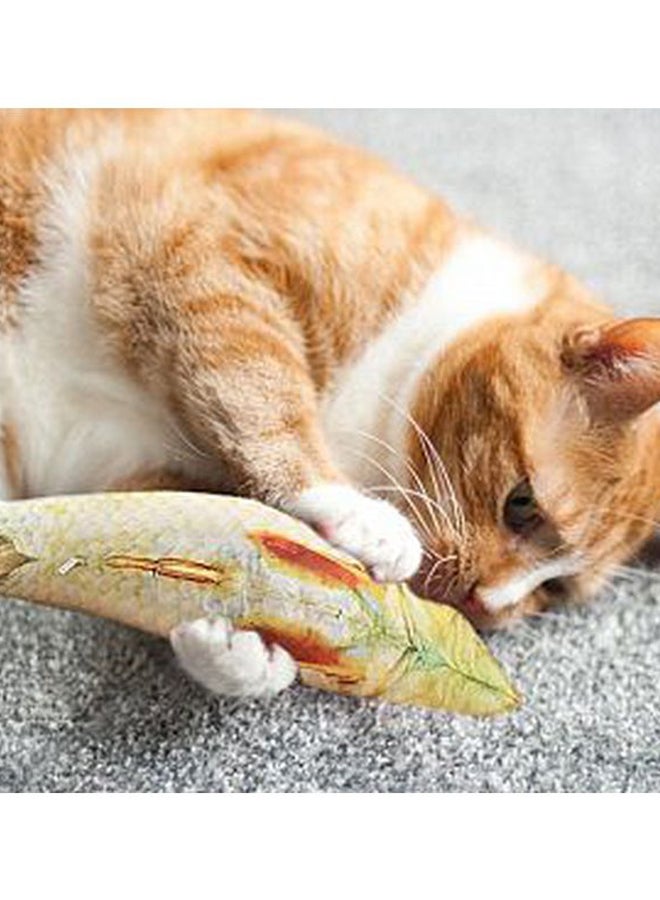 OUTAD Catnip Catmint Fish Shape Short Plush Toy Grass Carp 200x20x80mm - Image 5