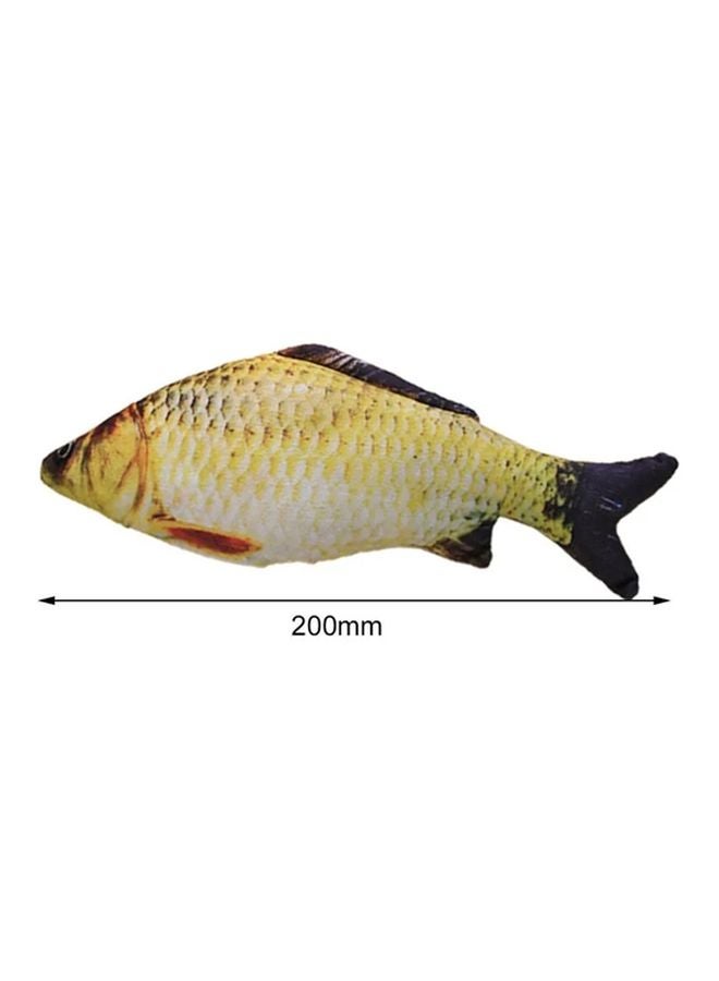OUTAD Catnip Catmint Fish Shape Short Plush Toy Yellow 20cm  - Image 5