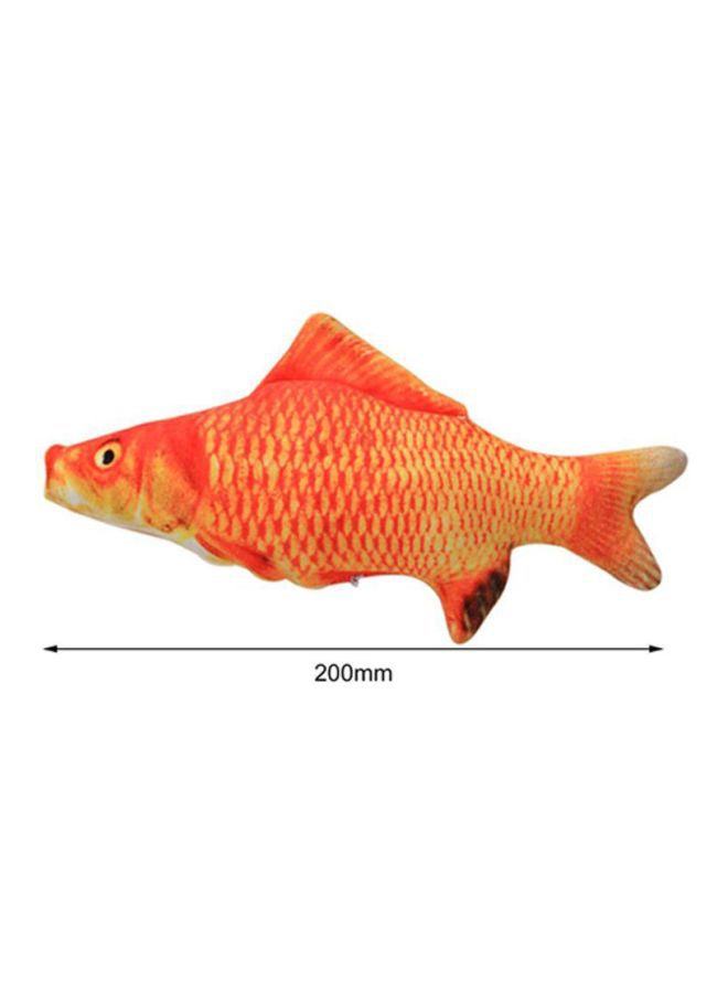OUTAD Catnip Catmint Fish Shape Short Plush Toy Blue/Purple/Gold 20centimeter  - Image 2