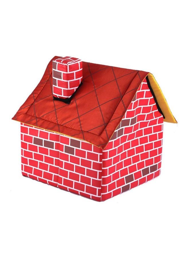 OUTAD Portable Brick House With Chimney Red - Image 2