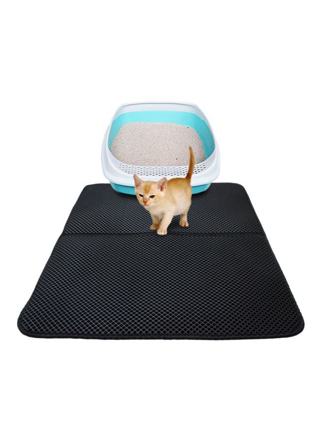 Double-Layer Waterproof Litter Trapping Mat Black