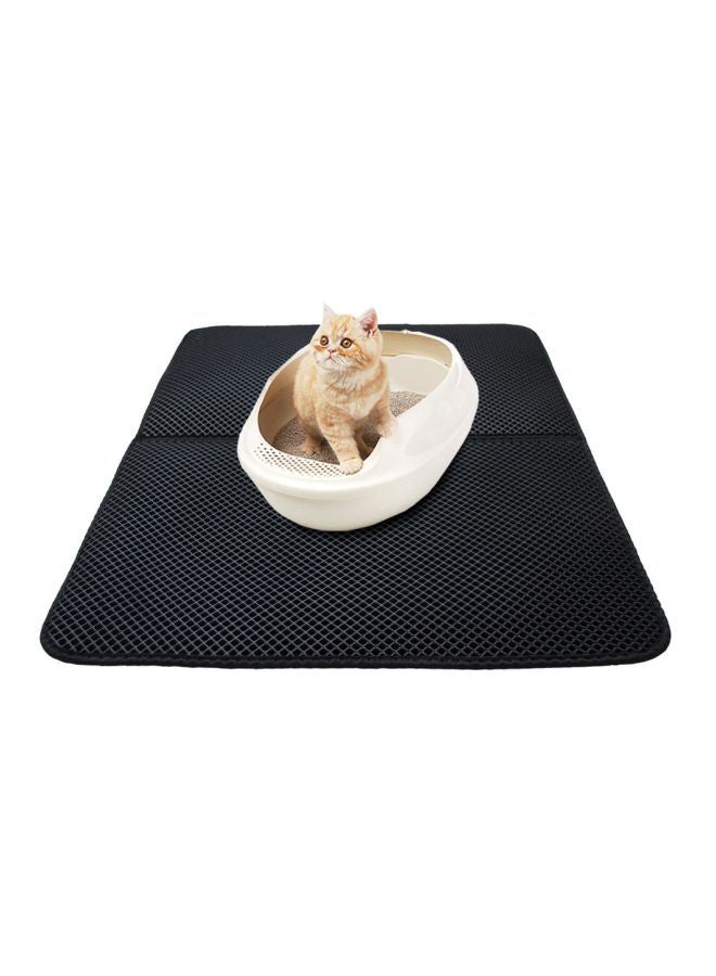 Double-Layer Waterproof Litter Trapping Mat Black