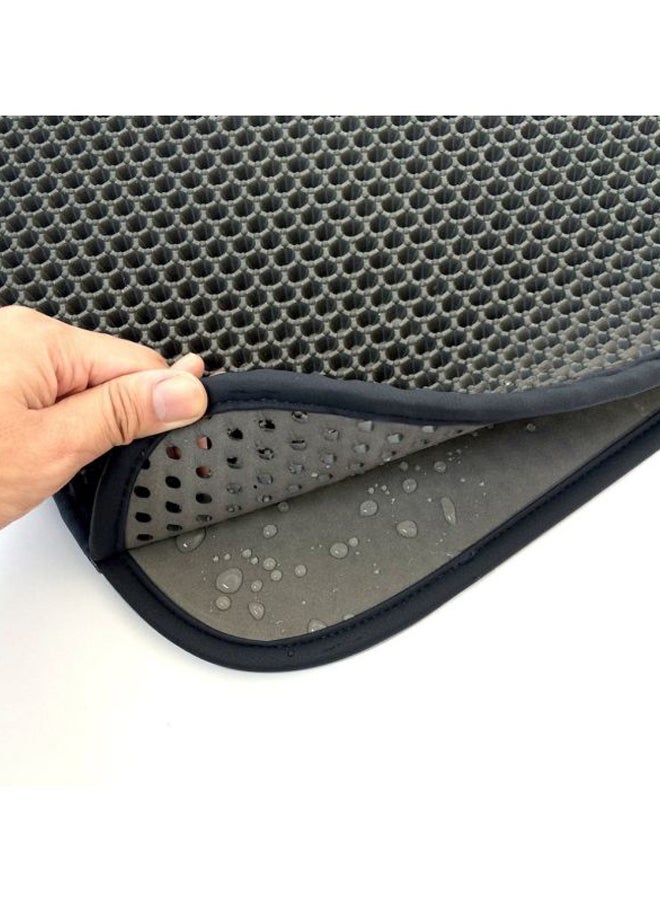 Double-Layer Waterproof Litter Trapping Mat Black