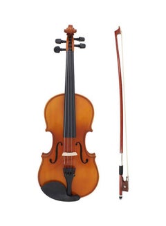 Megarya 4/4 Natural Acoustic Solid Wood Spruce Flame Maple Veneer Violin With Case  - Image 3