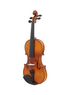 Megarya 4/4 Natural Acoustic Solid Wood Spruce Flame Maple Veneer Violin With Case  - Image 4