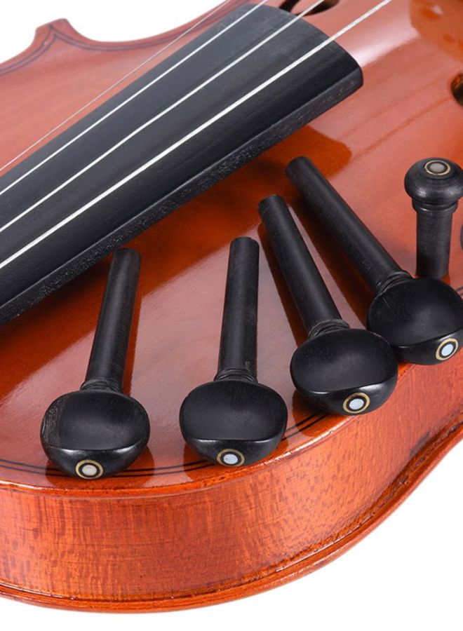 ammoon 5 Pieces Ebony Wood Violin Fiddle Tuning Pegs Endpin Replacement Set  - Image 5