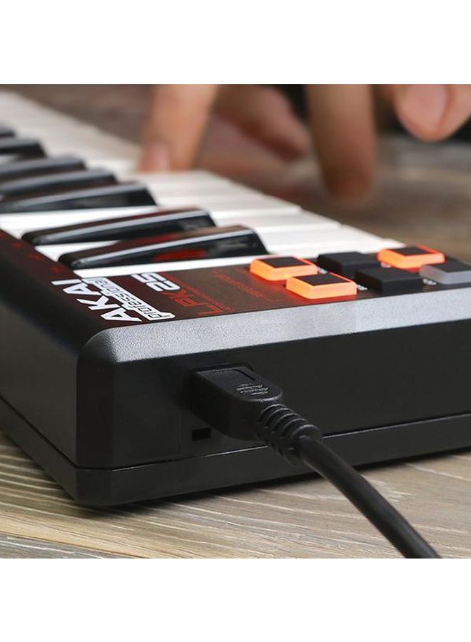 اكاي بروفيشنال جهاز تحكم في لوحة المفاتيح ب 25 مفتاحا بمنفذ USB مع 25 مفتاح مزامنة حساس للسرعة، ومفاتيح ARPEGGIator، وSustain، وTap Tempo، و4 بنوك ذاكرة قابلة للبرمجة، وبرنامج تحرير - ماك/ جهاز الكمبيوتر - Image 4