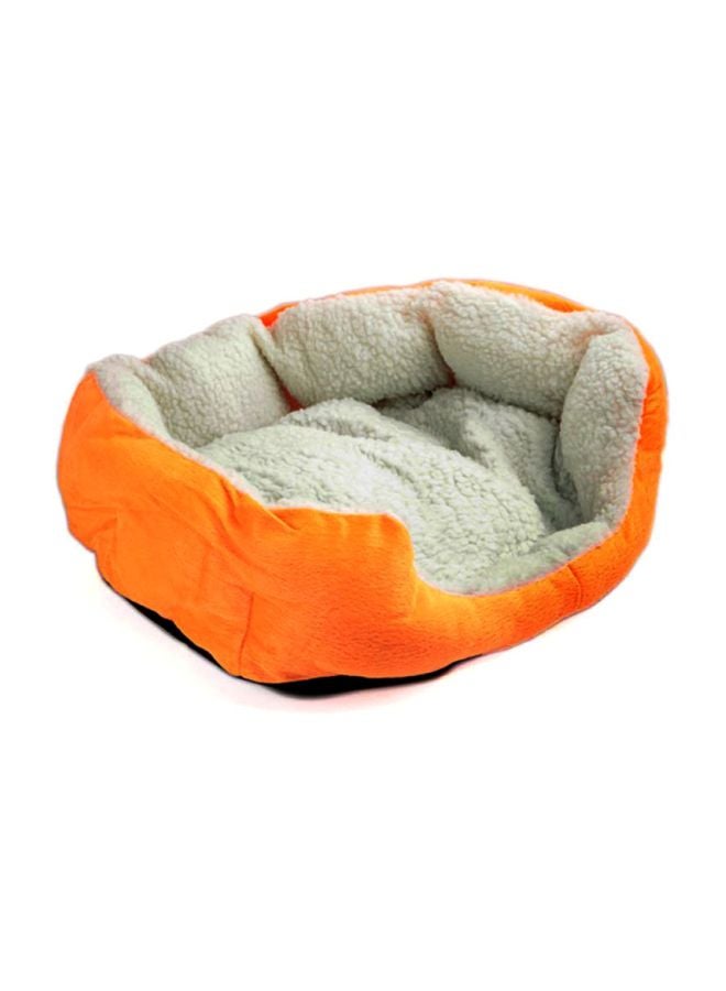 ANSELF Memory Foam Bolster Pet Bed Orange/White 46x42x15centimeter - Image 2