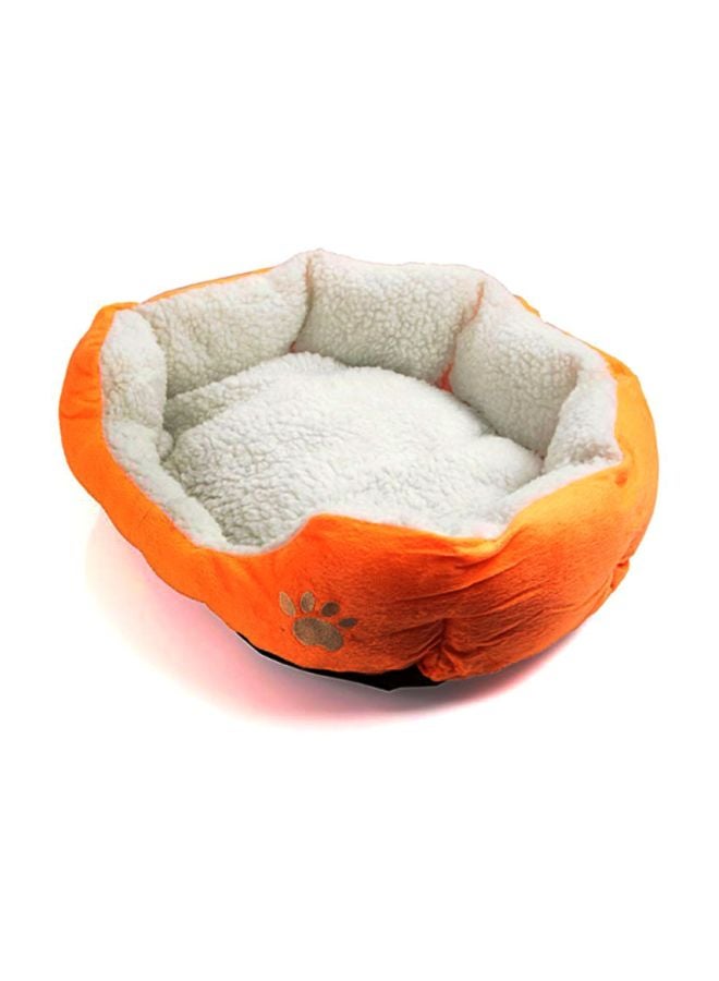 ANSELF Memory Foam Bolster Pet Bed Orange/White 46x42x15centimeter - Image 3
