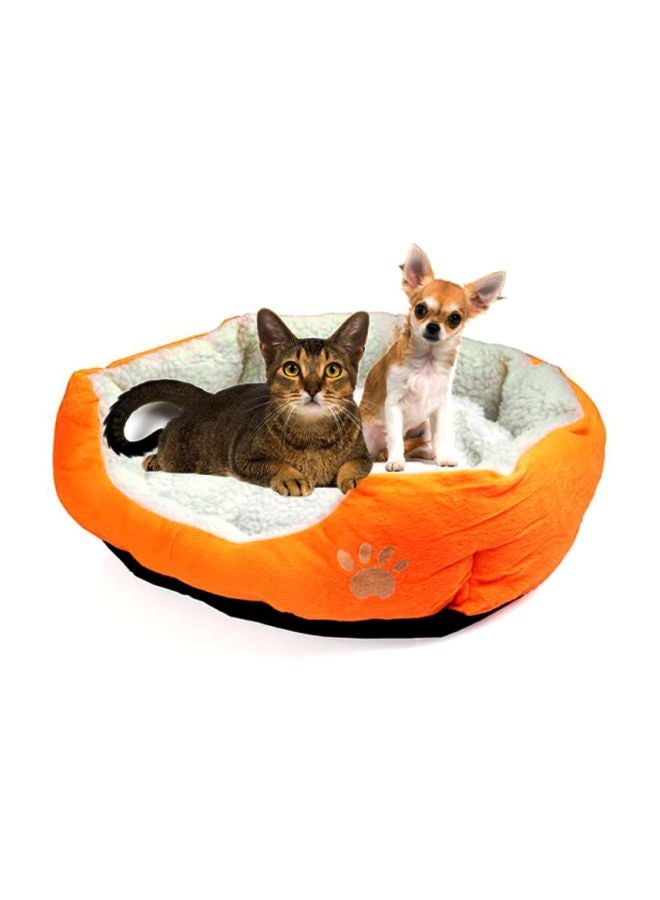 ANSELF Memory Foam Bolster Pet Bed Orange/White 46x42x15centimeter - Image 5