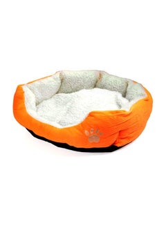 ANSELF Memory Foam Bolster Pet Bed Orange/White 46x42x15centimeter  - Image 4