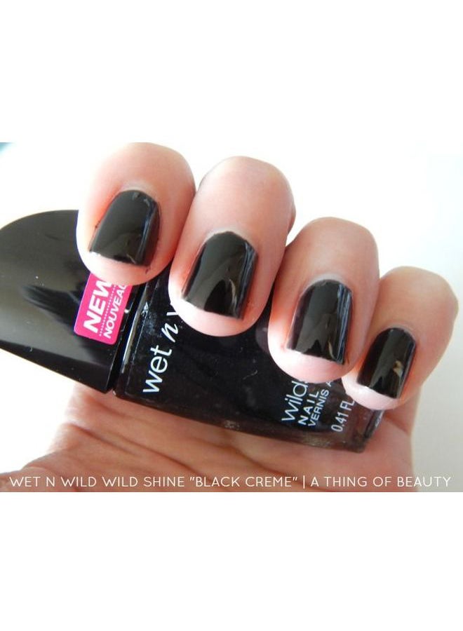 Wet N Wild Shine Nail Color Black Cream  - Image 2