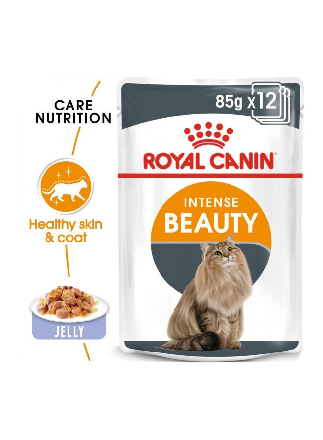 رويال كانين مجموعة مكونة من 12 عبوة طعام رطب إنتنس بيوتي متعدد الألوان 85جرام - Image 3