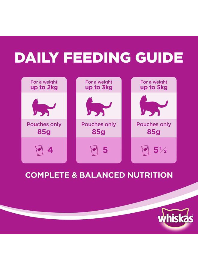 Whiskas Tender Bites Chicken In Gravy Cat Food Pouch 85g Pack of 12 85grams  - Image 4