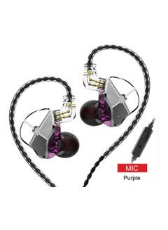 TRN Hybrid In-Ear Earphones With Mic Purple/Silver/Black  - Image 3