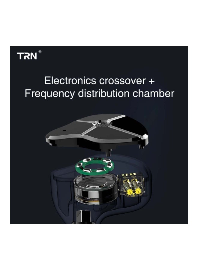 TRN Hybrid In-Ear Earphones With Mic Black - Image 4