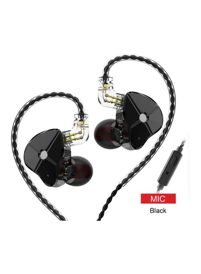 TRN Hybrid In-Ear Earphones With Mic Black - Image 3