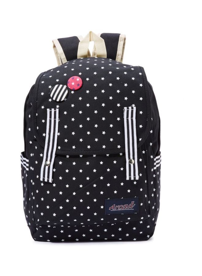 3-Piece Printed Backpack Set Black