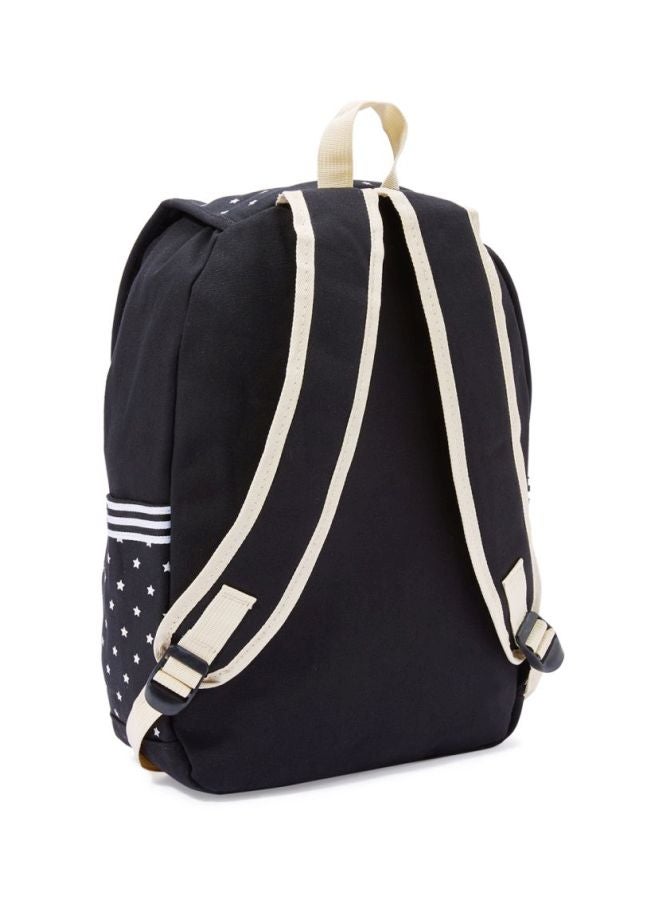 3-Piece Printed Backpack Set Black