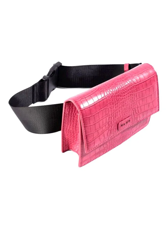 NA-KD Solid Color Bum Bag Hot Pink