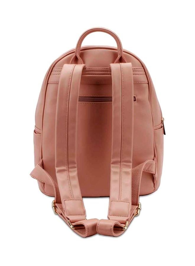 YUEJIN - Faux Leather Fashion Backpack Pink - Image 1